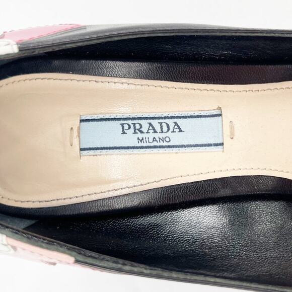 Prada Black Orchidea Nappa Leather Flower Fiori 85mm Pointed Toe Pump IT 38.5 - Picture 12 of 14